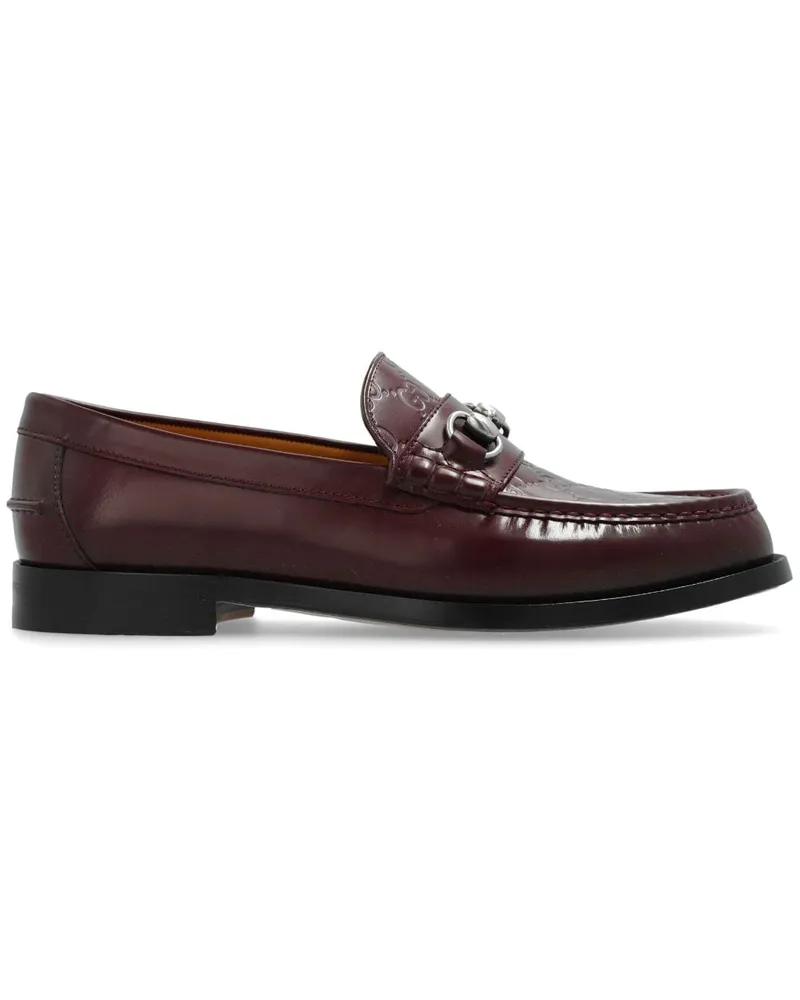 Gucci Loafer mit Horsebit-Detail Rot