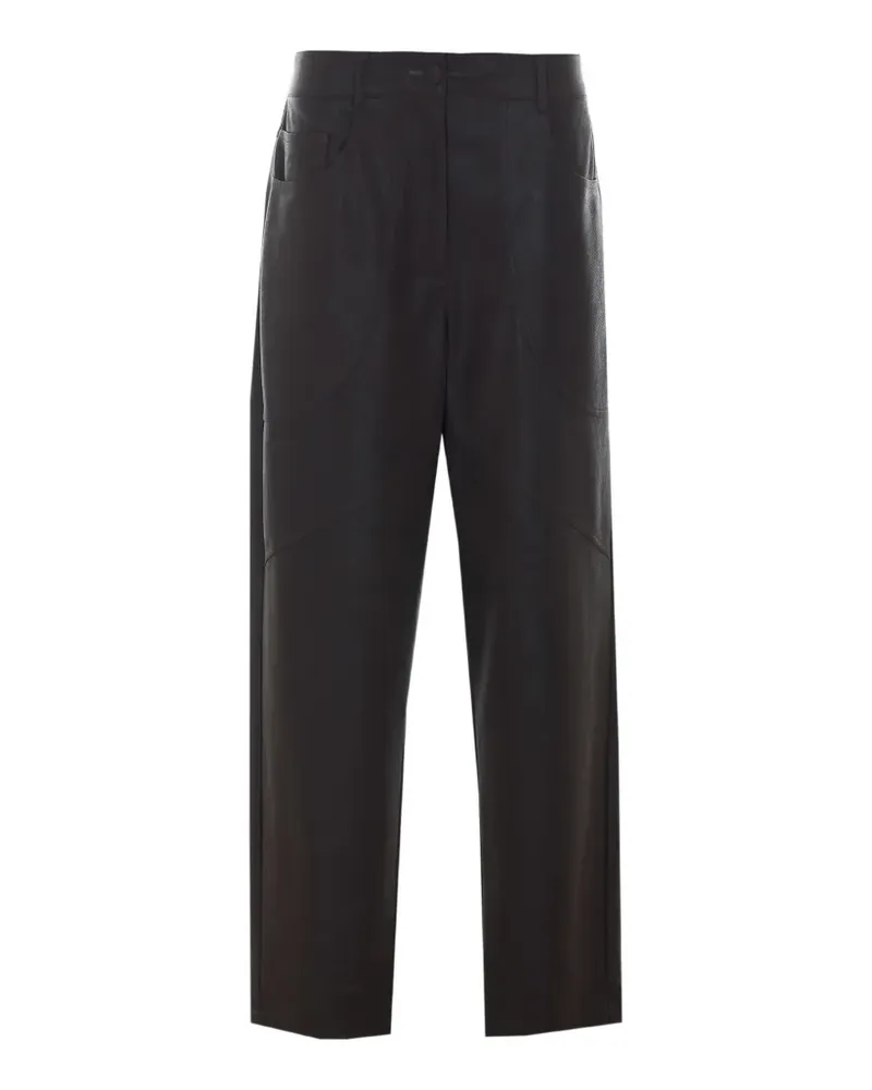 Liu Jo coated fabric baggy pants - Braun Braun