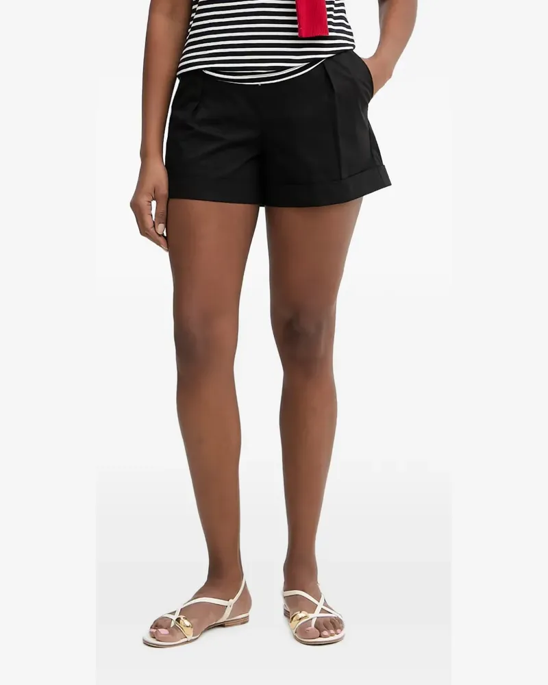 Patrizia Pepe Umschlag-Shorts mit Faltendetail - Schwarz Schwarz