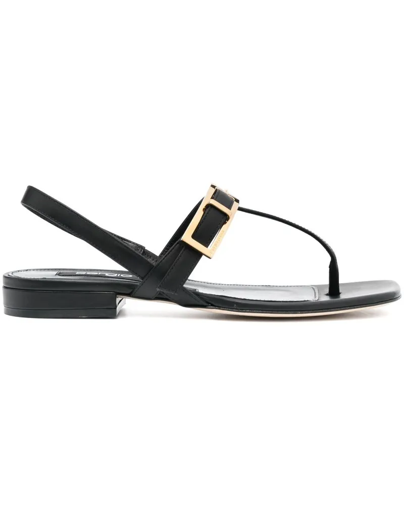 Sergio Rossi Sandalen mit Schnalle - Schwarz Schwarz