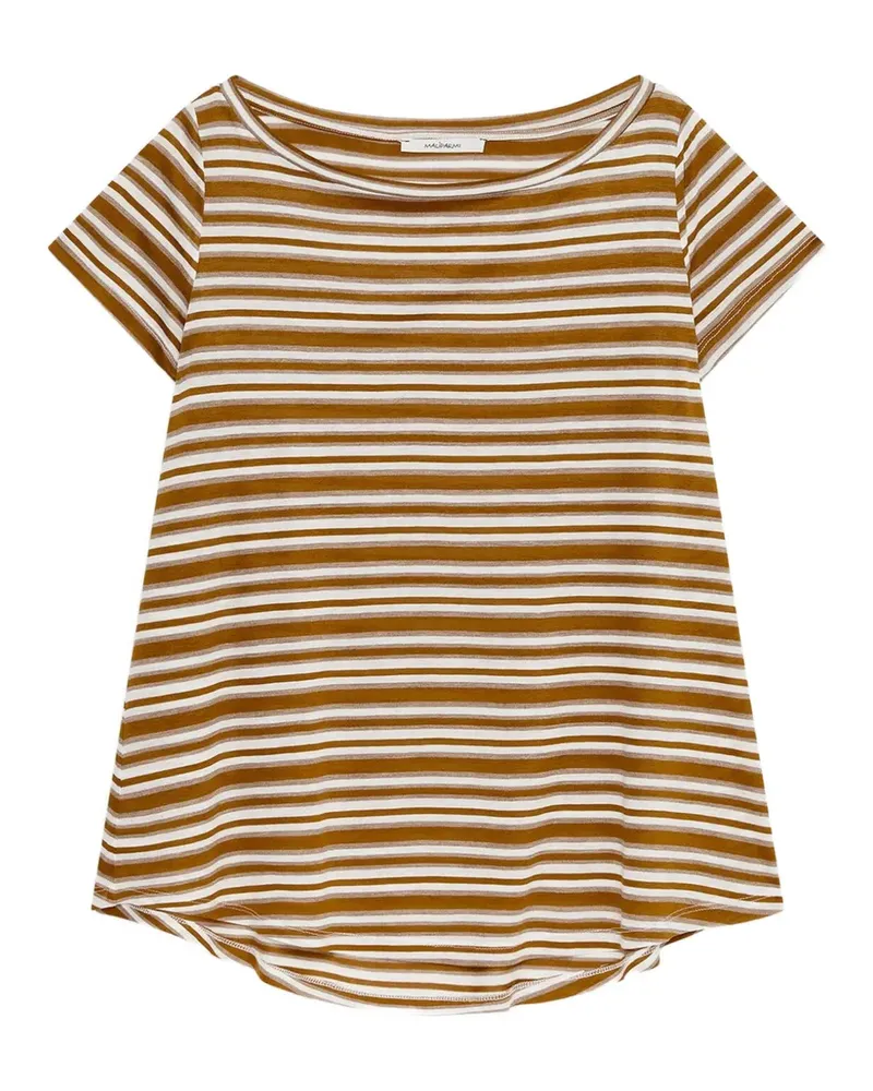 Maliparmi Gestreiftes T-Shirt - Braun Braun