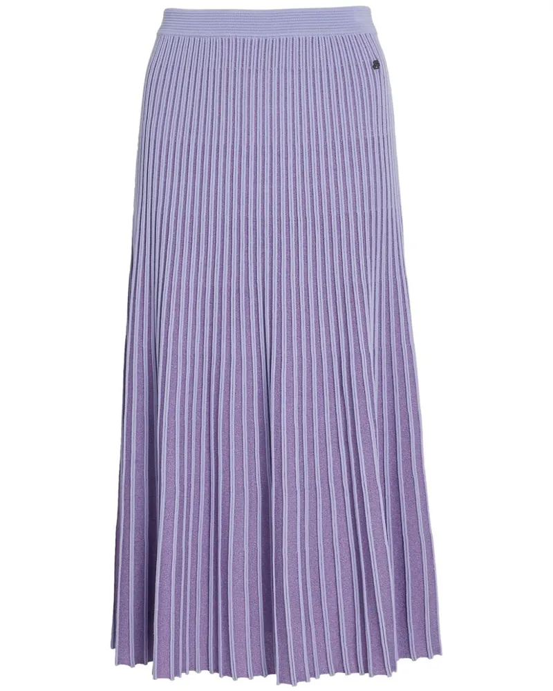 Karl Lagerfeld Metallic-Midirock mit Falten - Violett Violett