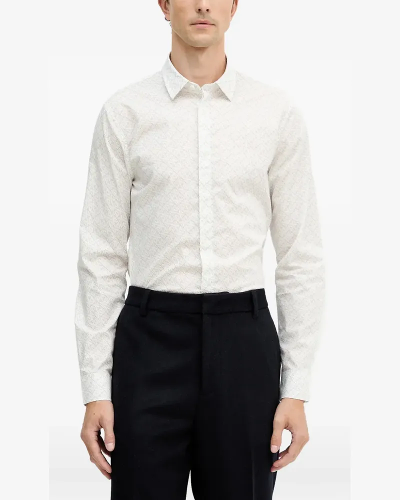 Armani Exchange Gemustertes Hemd - Weiß Weiß