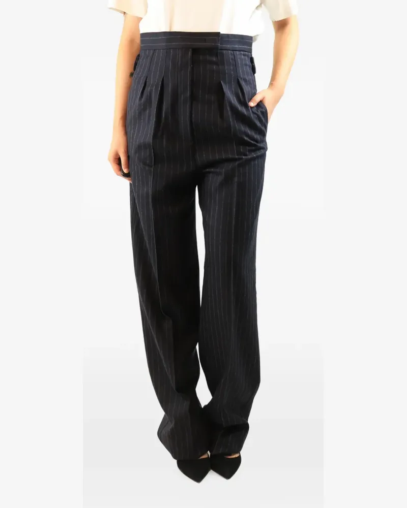 Max Mara pinstripe wide-leg trousers - Schwarz Schwarz