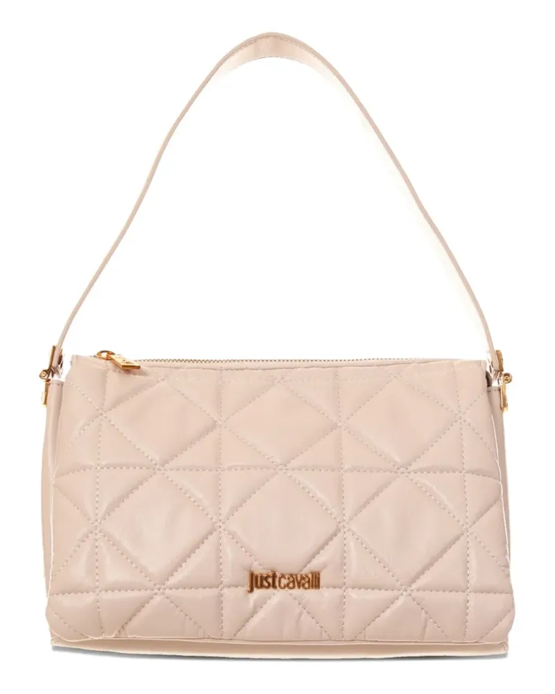 Just Cavalli Gesteppte Schultertasche mit Logo - Rosa Rosa