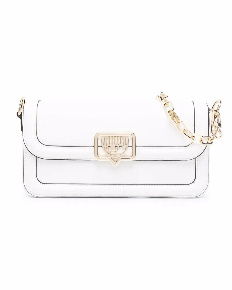Chiara Ferragni Kastige Schultertasche - Weiß Weiß