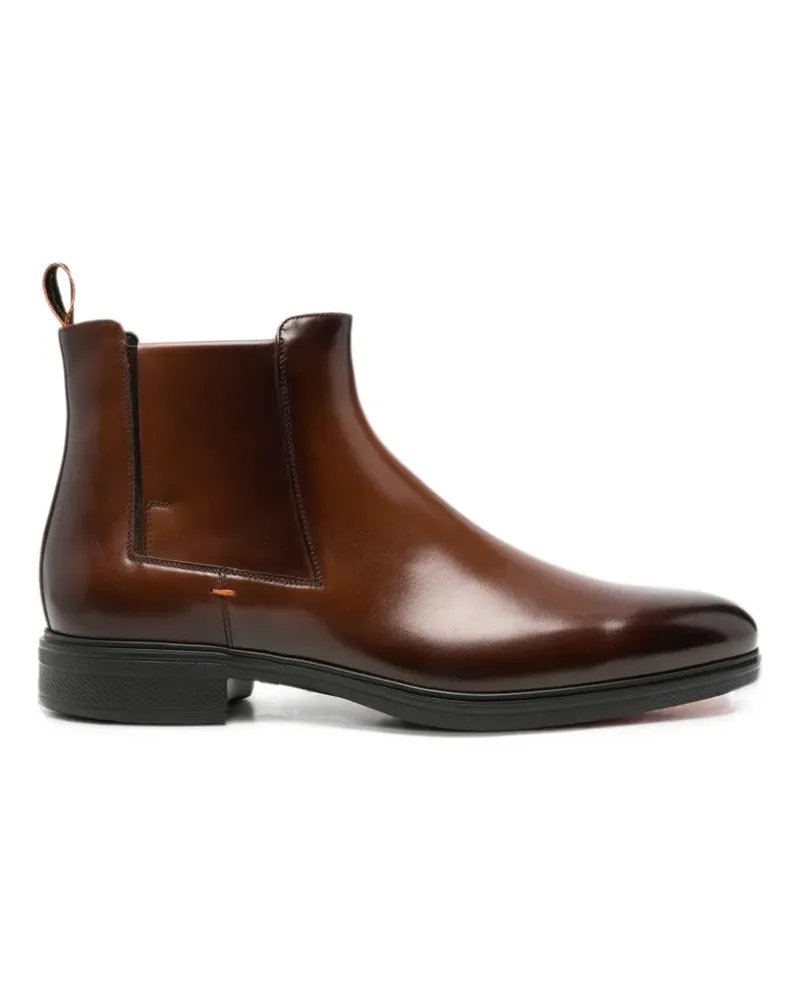 Santoni almond-toe Chelsea boots - Braun Braun