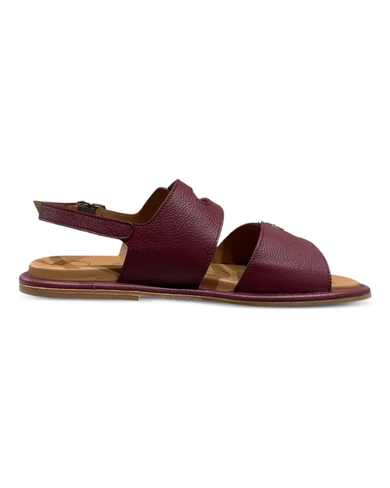 CALCE Santa Cruz buckle-fastening pebbled sandals - Rot Rot