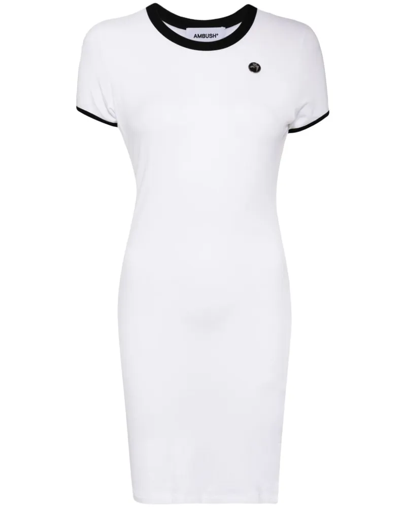 AMBUSH Minikleid mit Logo-Schild - Weiß Weiß