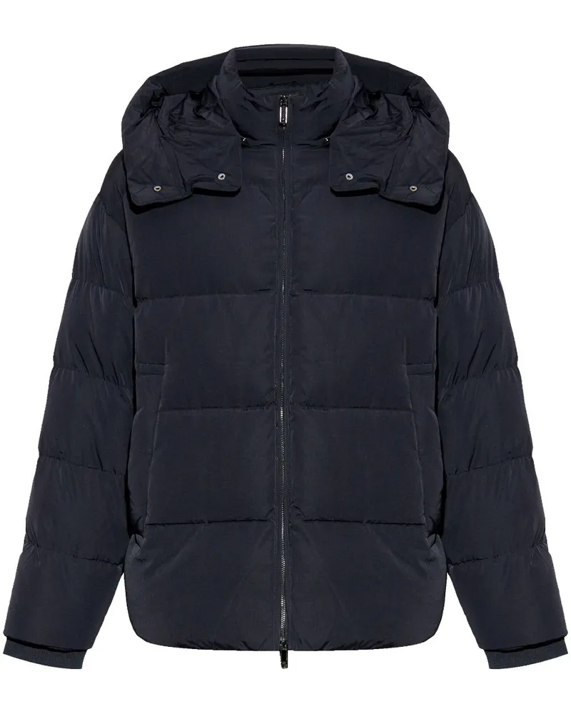 Emporio Armani Gefütterte Kapuzenjacke - Blau Blau