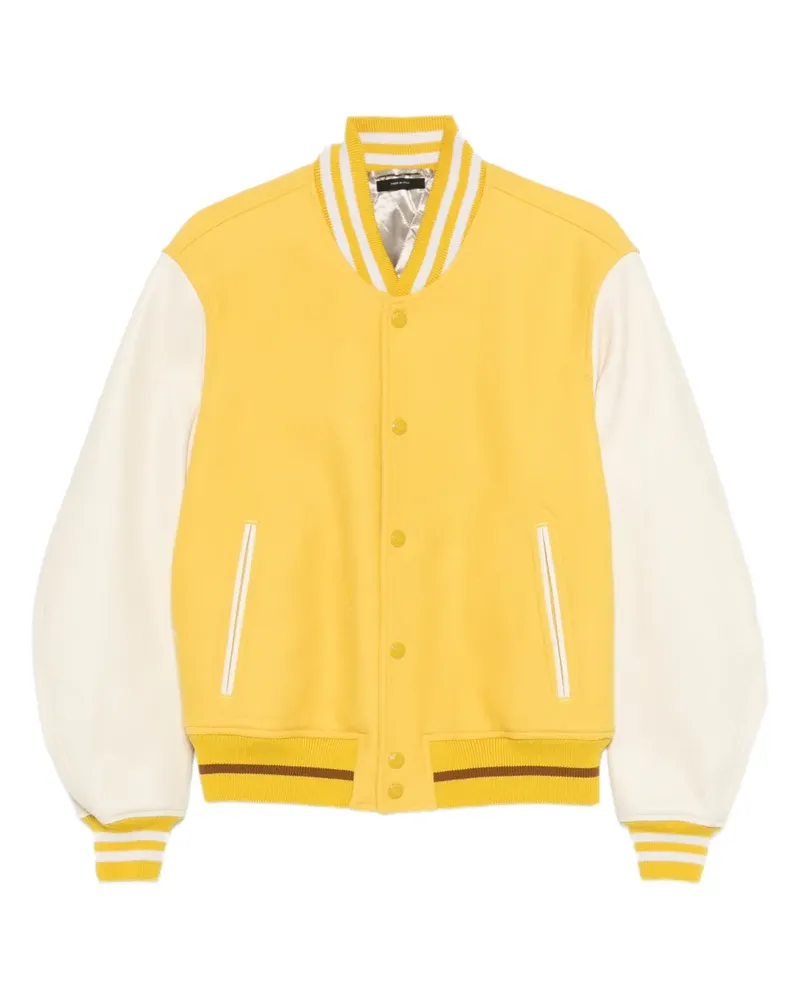 Tom Ford striped-trim buttoned jacket - Gelb Gelb