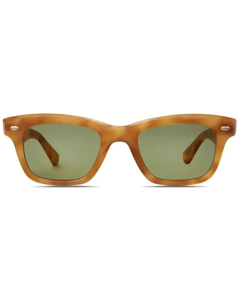 Garrett Leight Sonnenbrille mit eckigem Gestell - Braun Braun