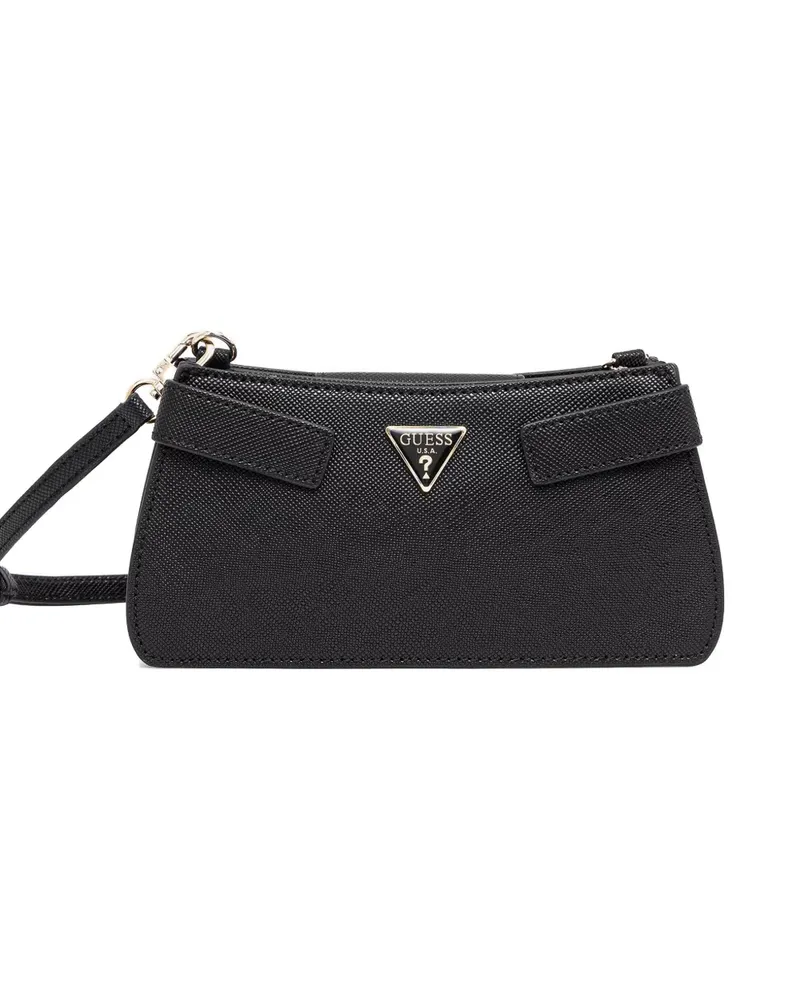 Guess Mini Serenova Umhängetasche mit Triangel-Logo - Schwarz Schwarz