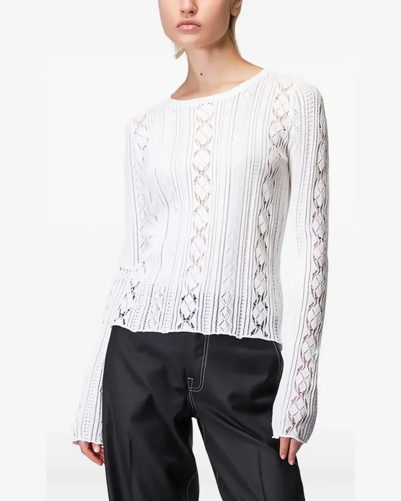 Roberto Collina openwork sweater - Weiß Weiß