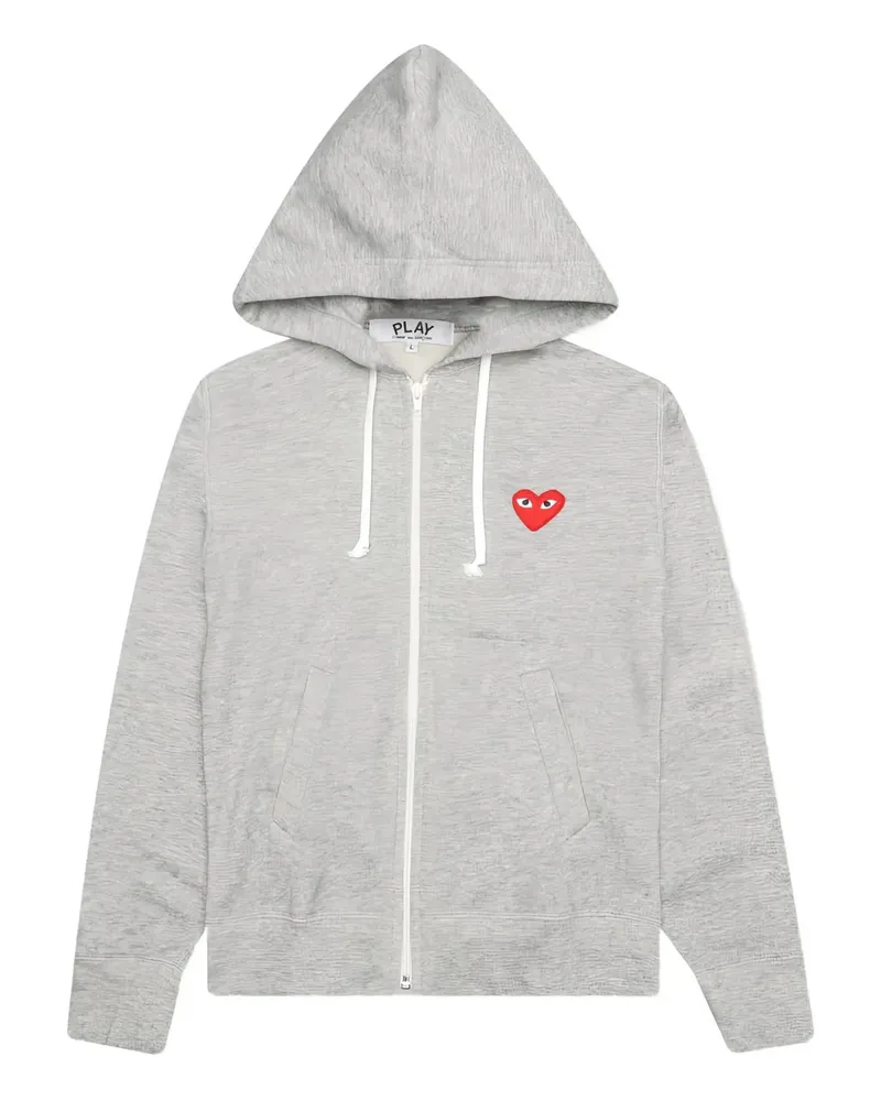 Comme des Garçons Kapuzenjacke mit Logo-Patch - Grau Grau