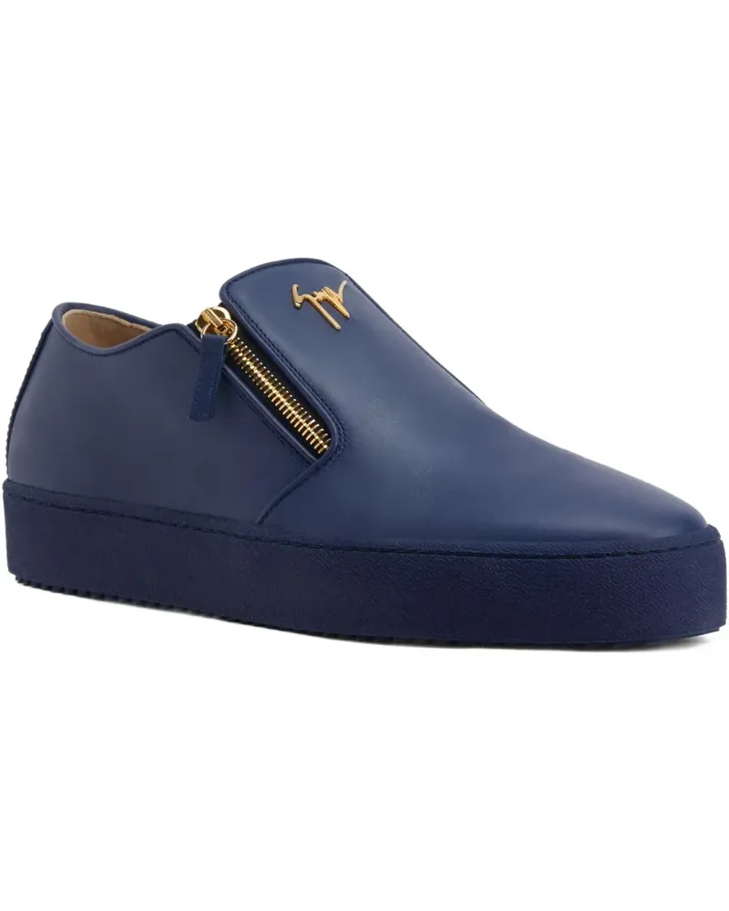 Giuseppe Zanotti Slip-On-Sneakers mit Reißverschlussdetail - Blau Blau