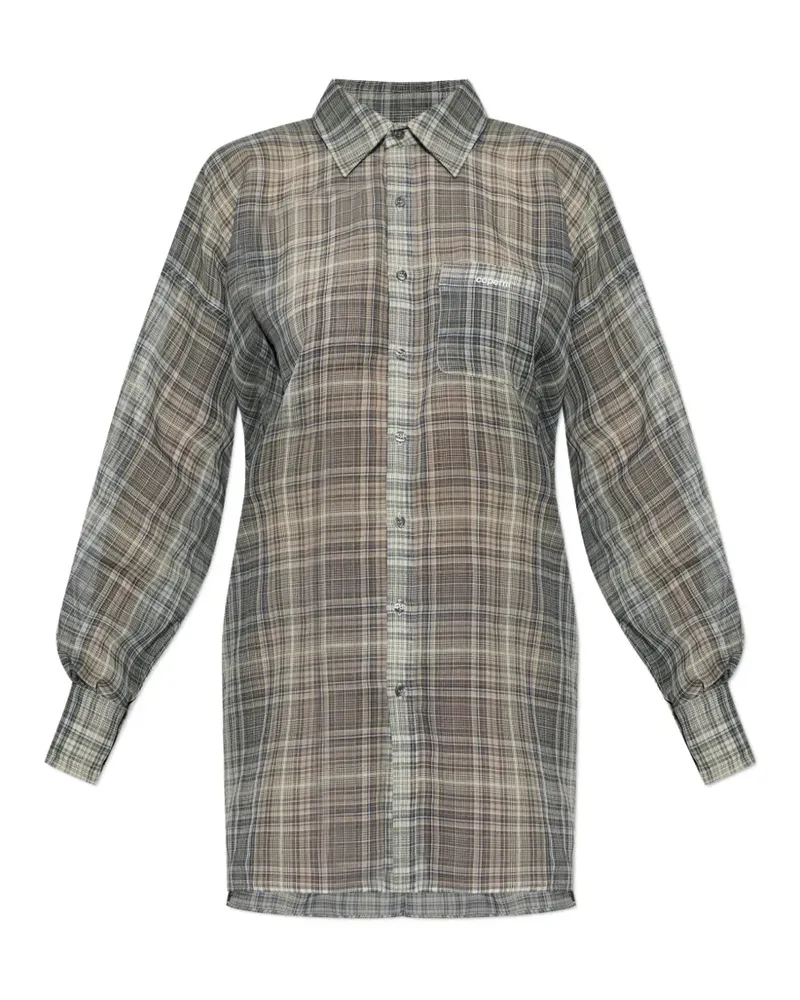 COPERNI plaid drawstring-waist shirt - Grau Grau