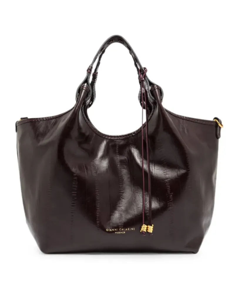 Gianni Chiarini Dua ribbed-texture tote bag - Braun Braun