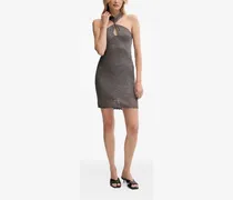 Minka Neckholder-Kleid mit Schlüsselloch - Silber