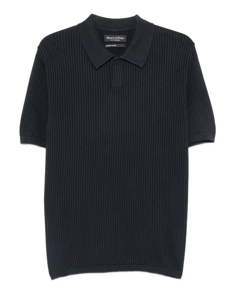 Marc O'Polo ribbed-knit polo shirt - Blau Blau