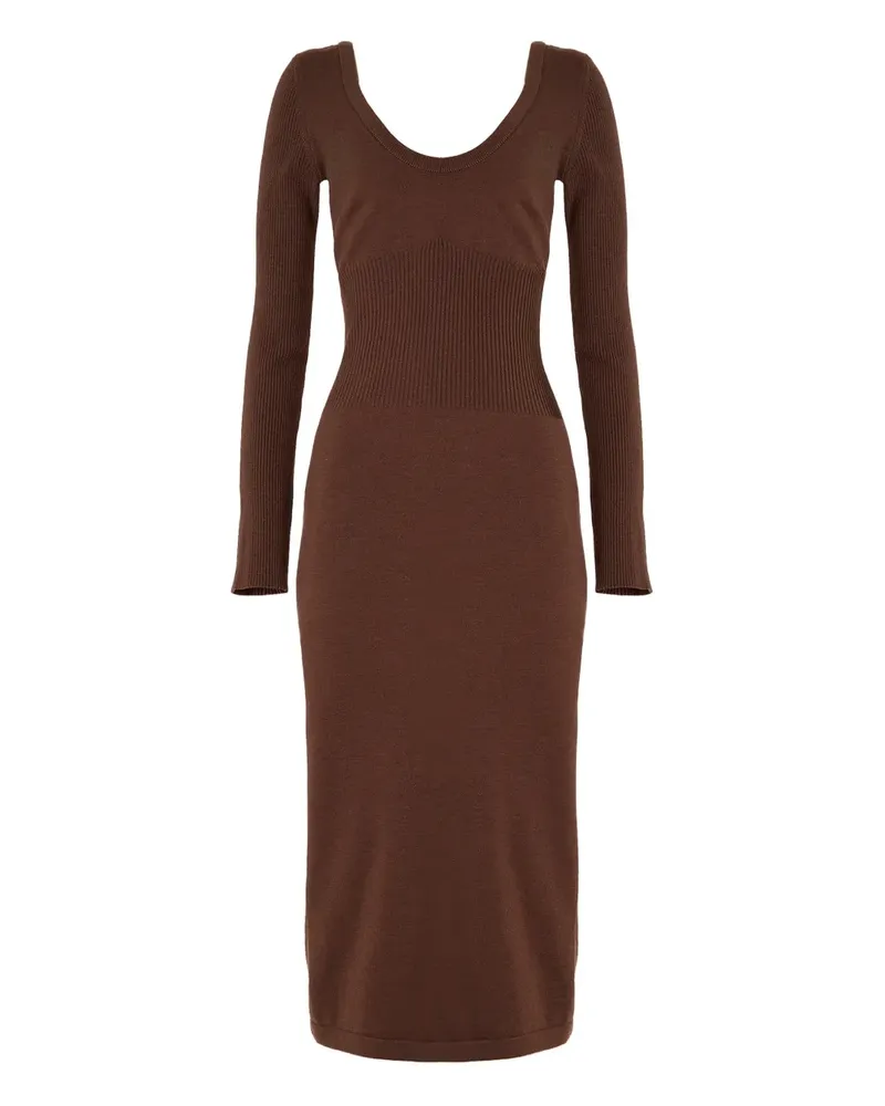 Wolford Midikleid mit U-Ausschnitt - Braun Braun