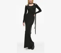 Maxikleid mit Cut-Out - Schwarz