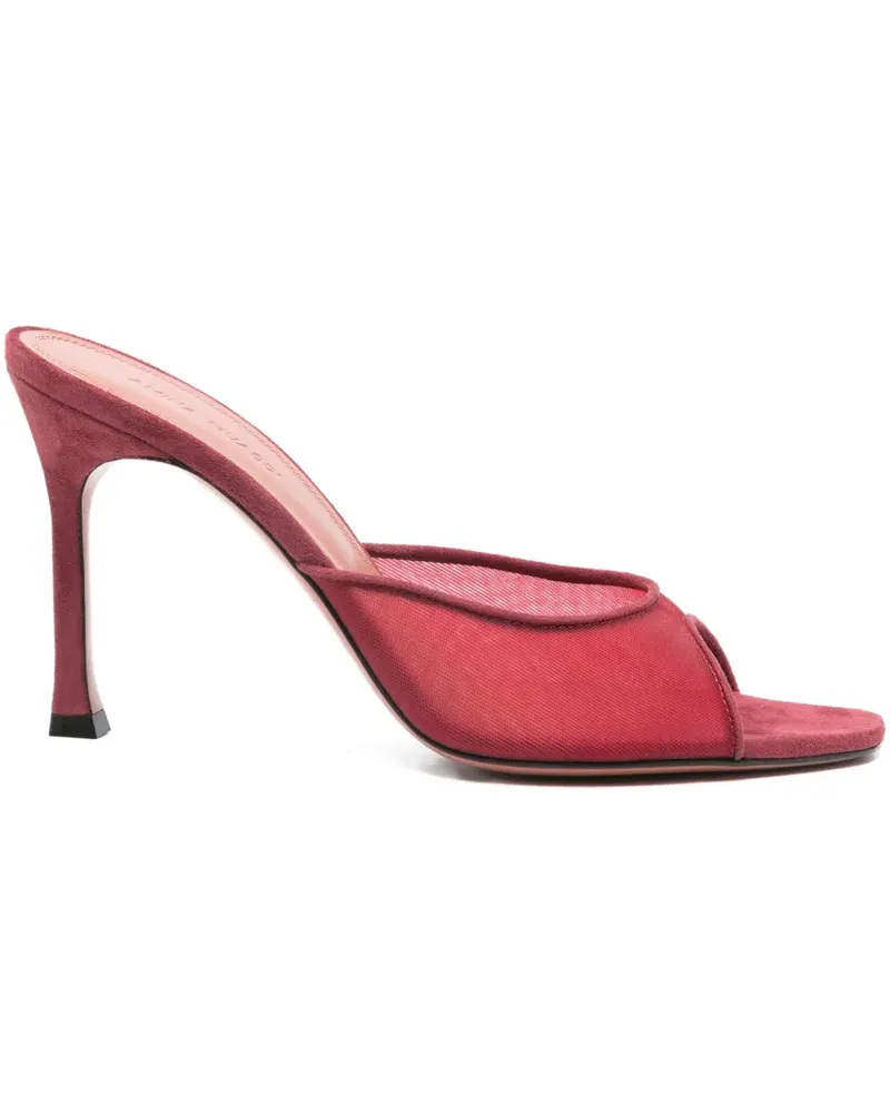 Amina Muaddi Alexia Mules 95mm - Rot Rot