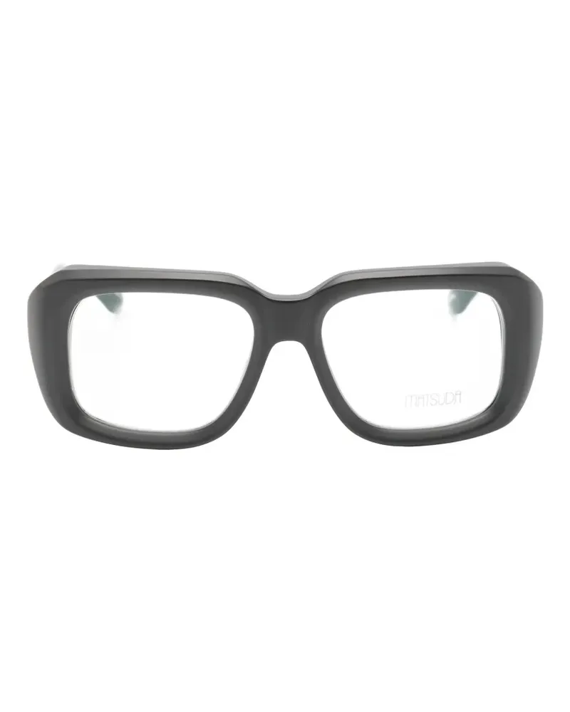 MATSUDA Brille mit eckigem Gestell - Grau Grau