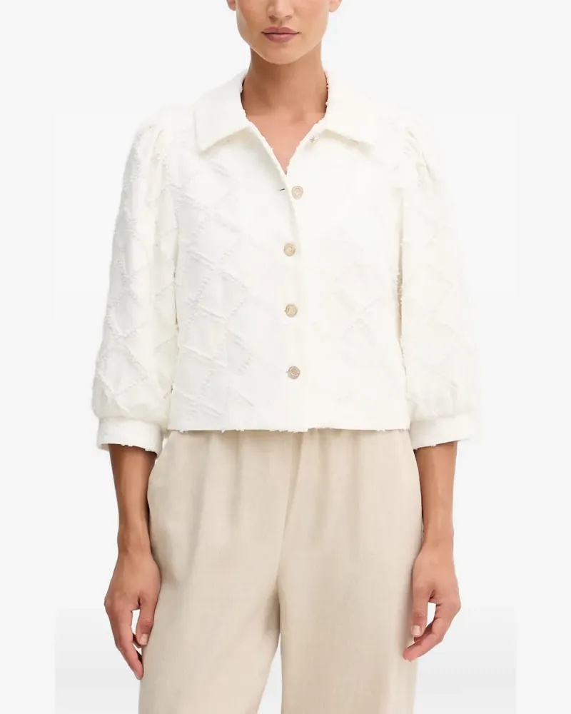 Joseph Ribkoff textured diamond-pattern jacket - Weiß Weiß