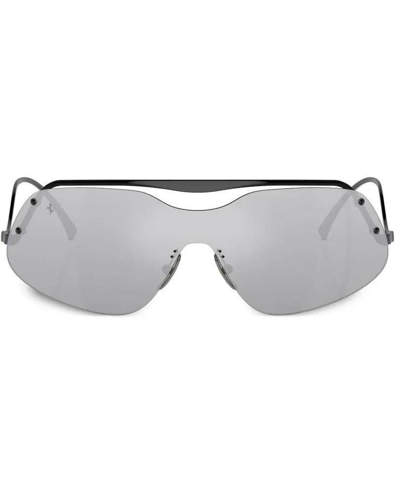 Ferrari Sonnenbrille mit Oversized-Gestell - Schwarz Schwarz