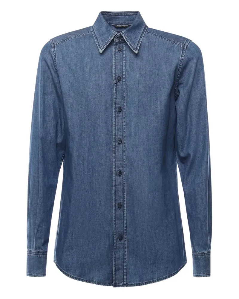 Dolce & Gabbana Langärmeliges Jeanshemd - Blau Blau