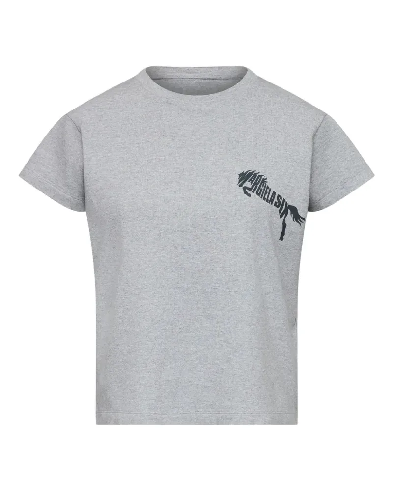 Maison Margiela T-Shirt mit grafischem Print - Grau Grau