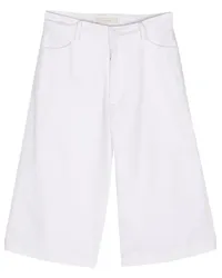 Faithfull The Brand Canvas-Shorts mit weitem Bein Weiß