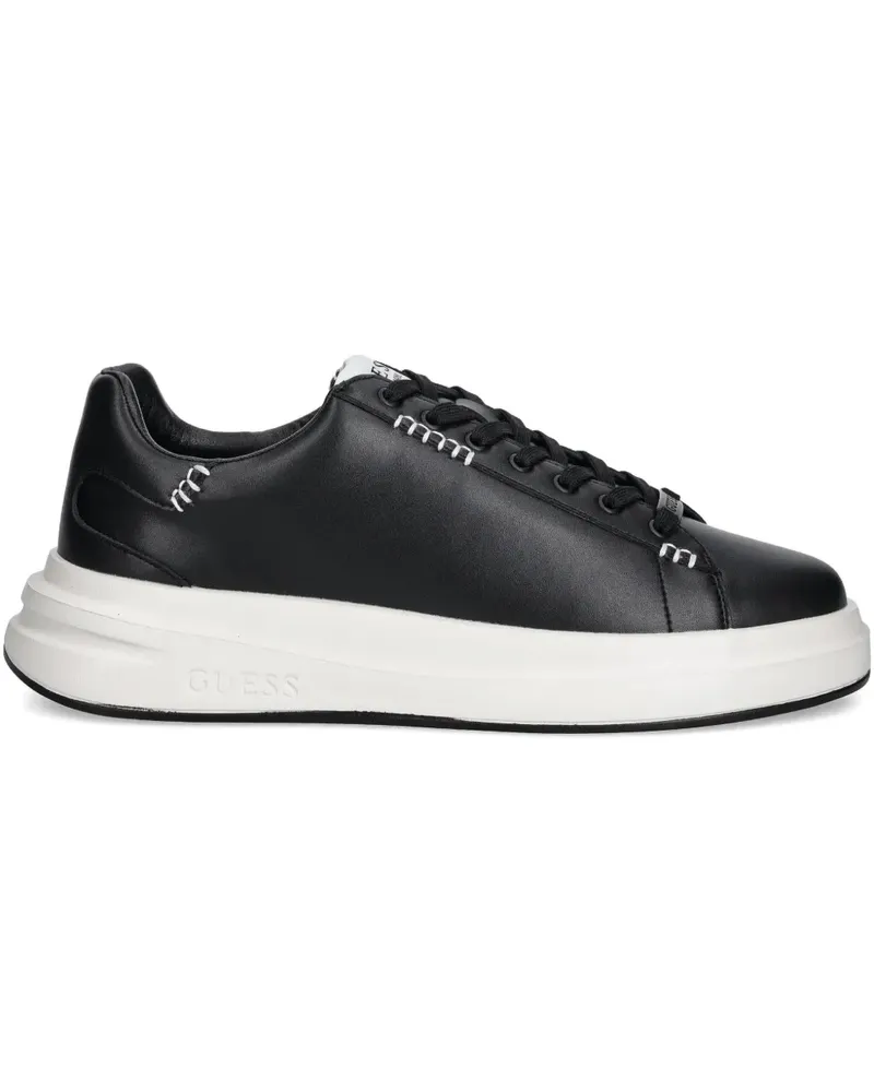 Guess Plateau-Sneakers mit Ziernaht - Schwarz Schwarz