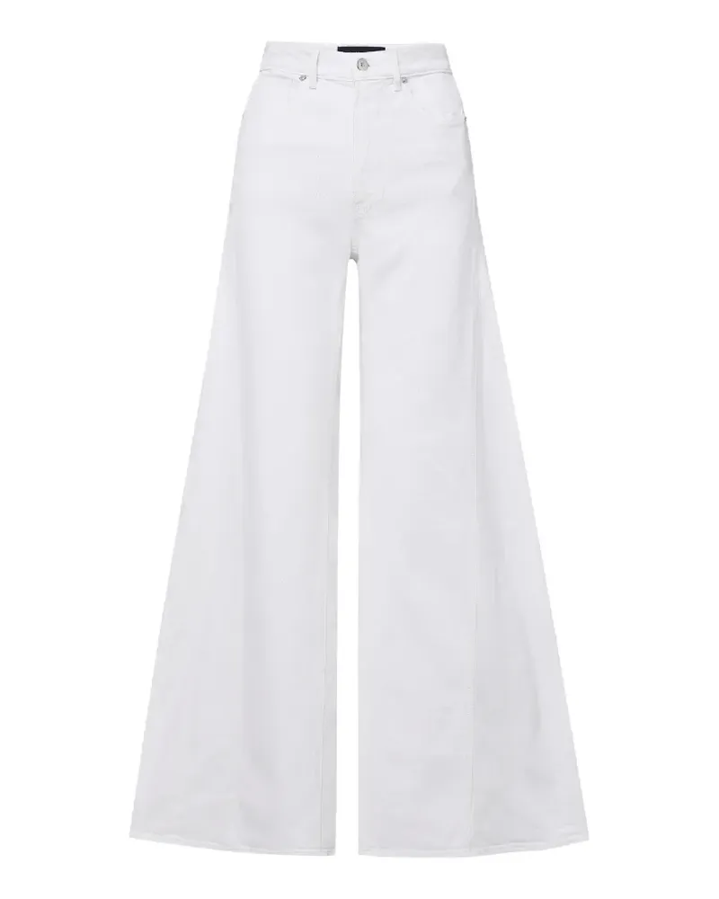 Veronica Beard Vicki Schlaghose mit Gürtelschlaufen - Weiß Weiß