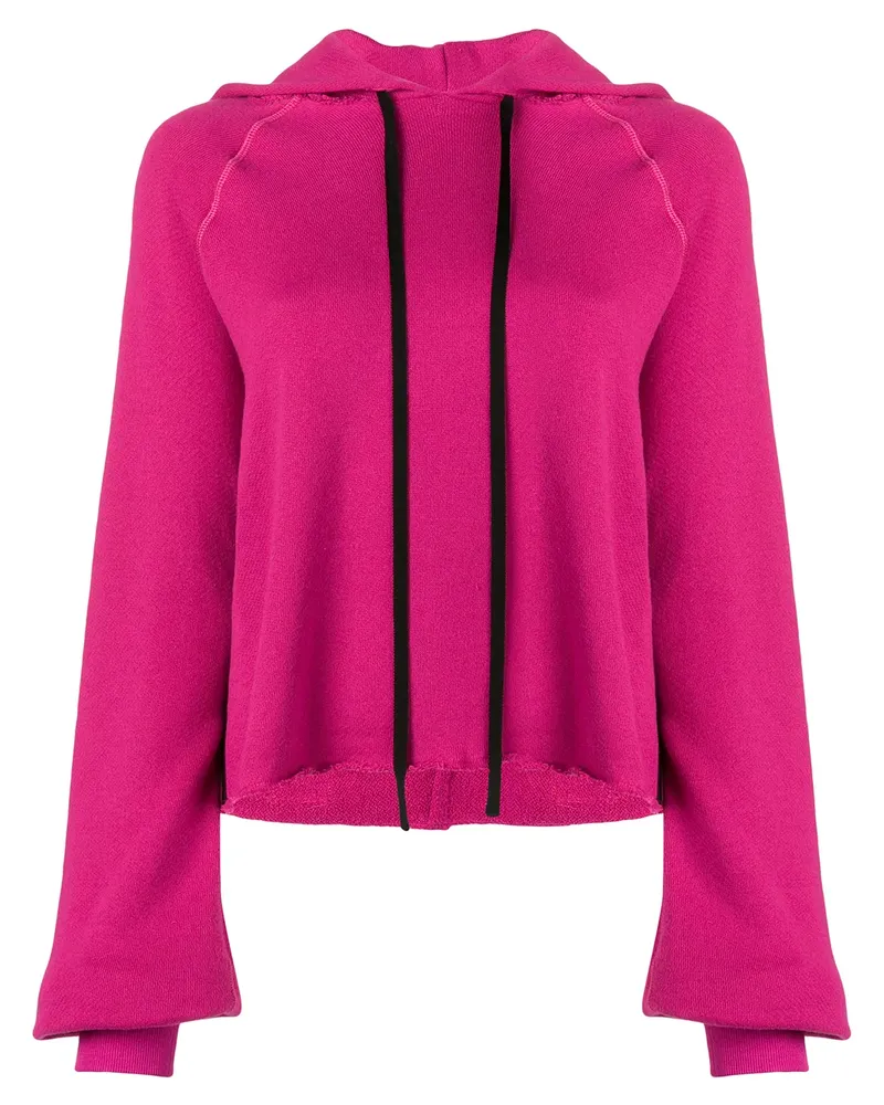 Unravel Gerippter Kapuzenpullover - Rosa Rosa