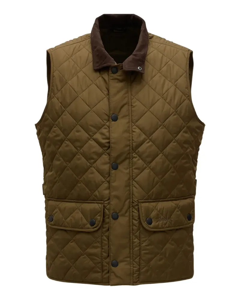 Barbour Gesteppte Jacke mit Cordkragen - Grün Grün