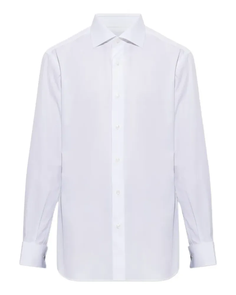 Brioni french-cuff spread-collar shirt - Weiß Weiß
