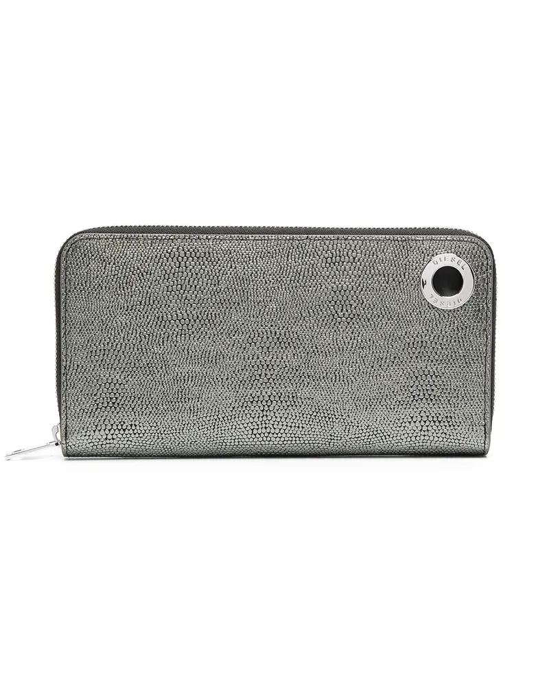 Diesel Portemonnaie mit Eidechsen-Effekt - Grün Grün