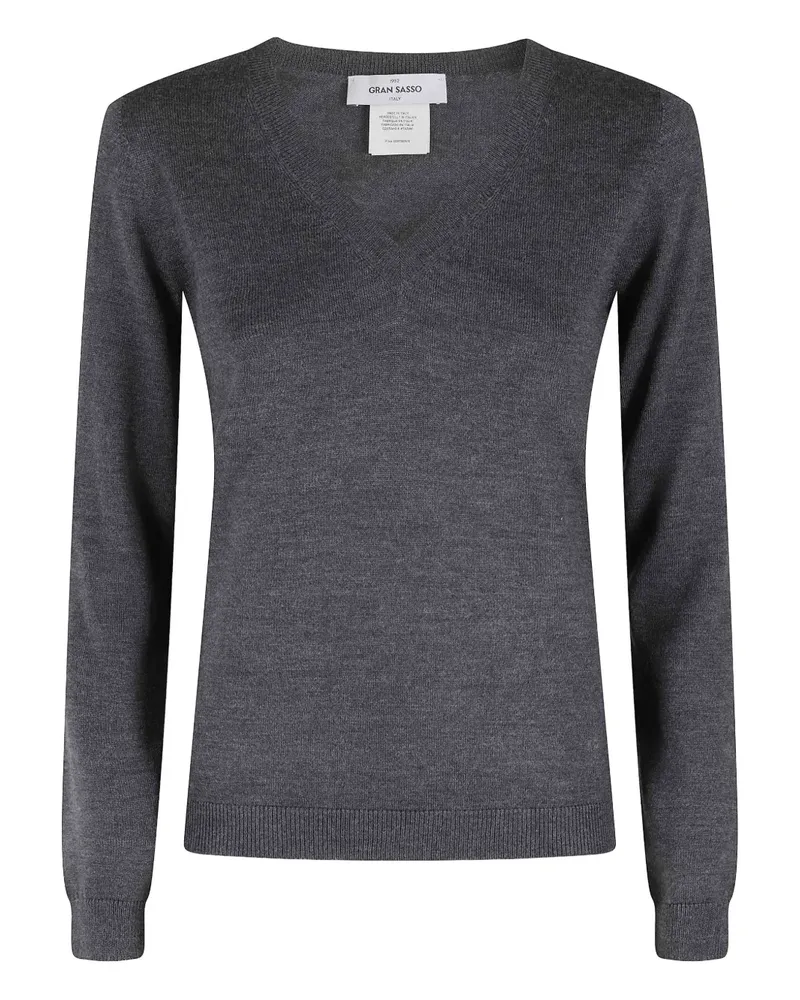 Gran Sasso V-neck top - Grau Grau
