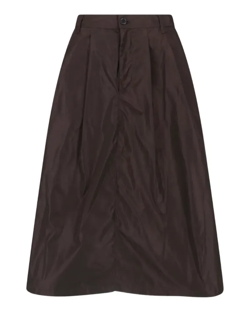ASPESI Technical Fabric Flared midi skirt - Braun Braun