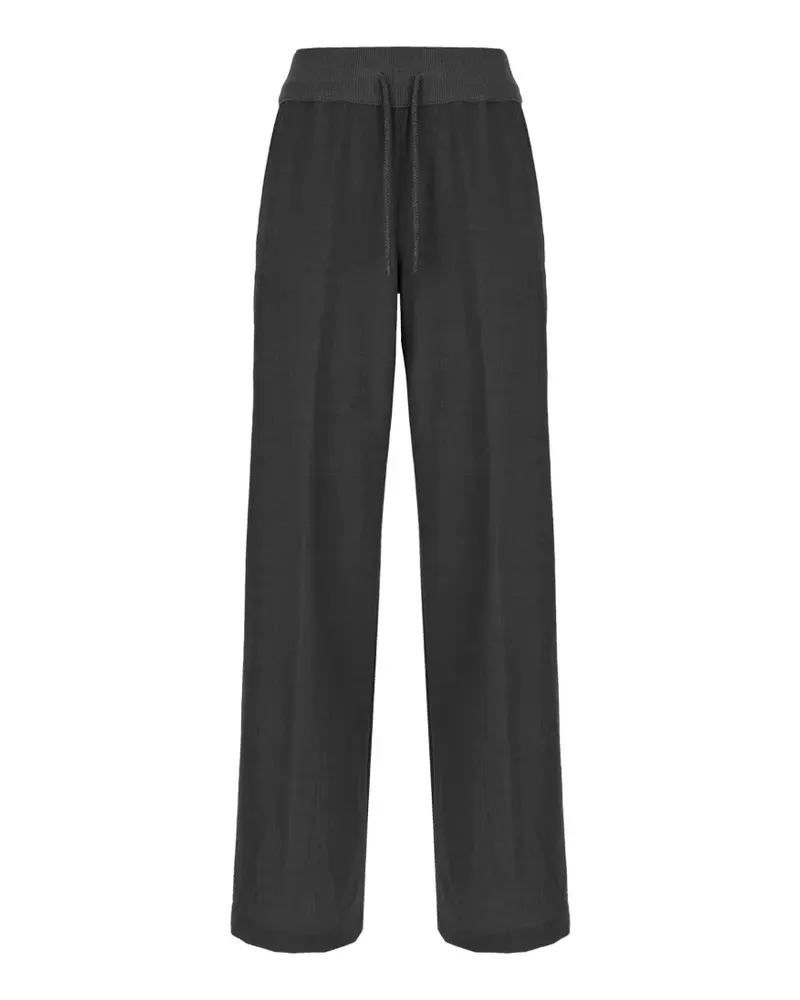PANICALE Cashmere Weite Hose mit Kordelzug - Grau Grau