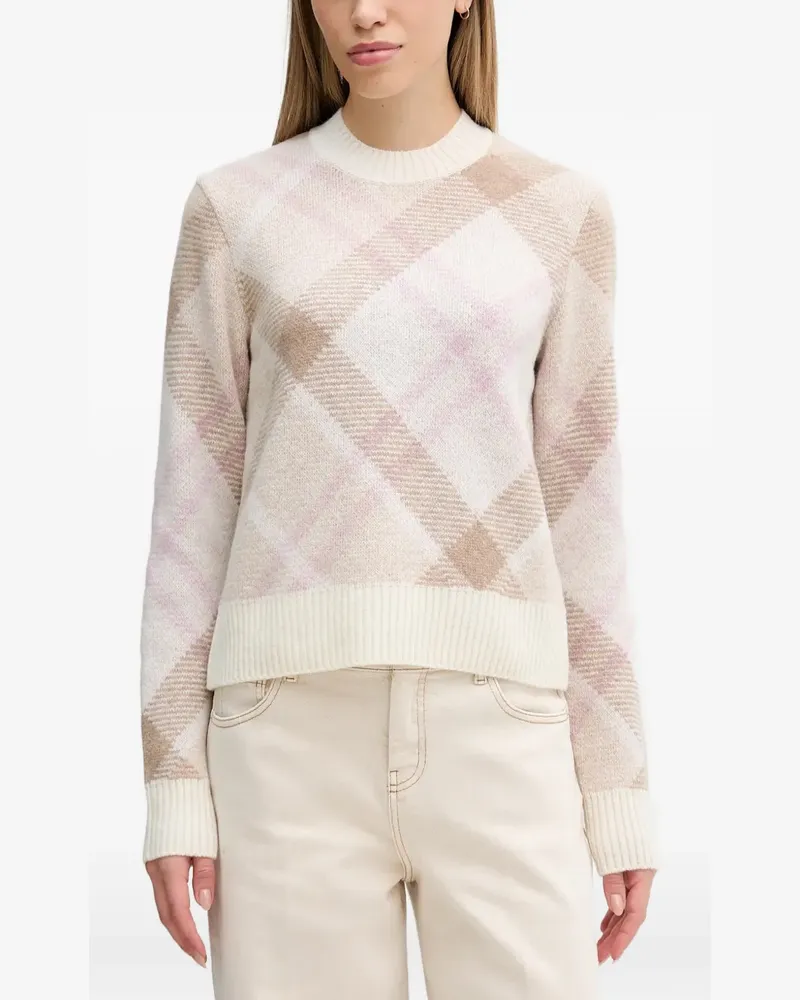 Barbour Sara argyle crew-neck sweater - Nude Nude