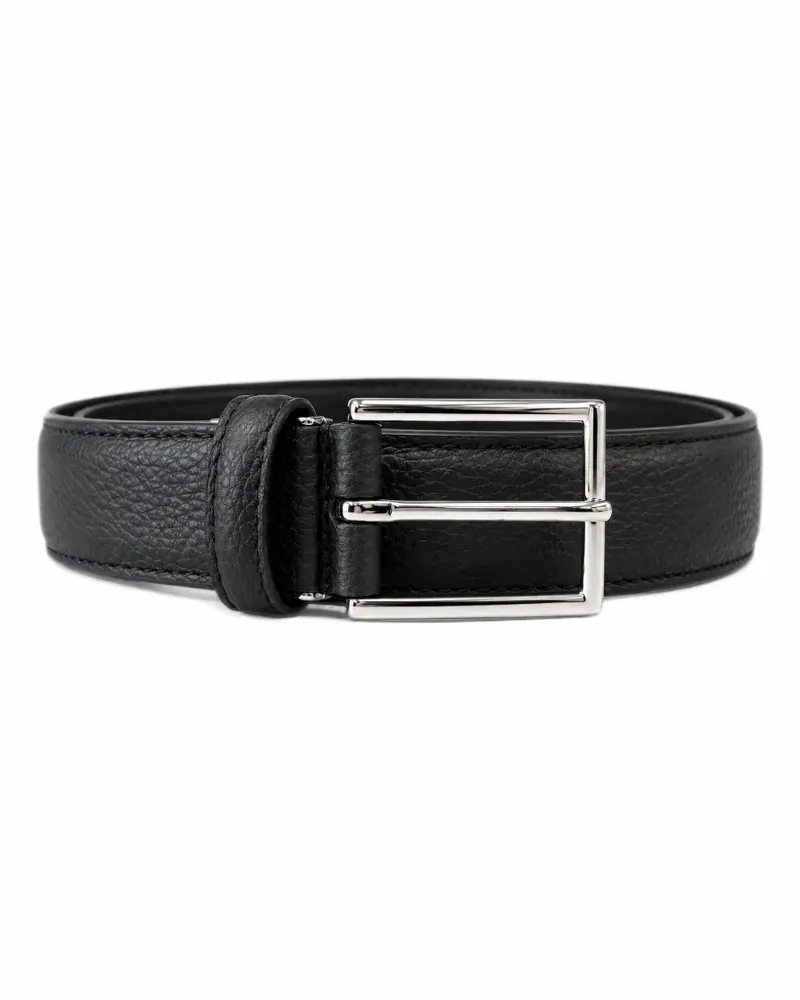 Anderson's pebbled leather belt - Schwarz Schwarz