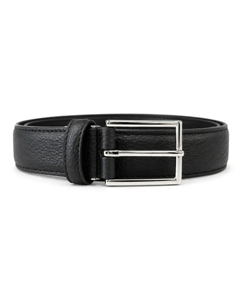 Anderson's Gürtel aus gekörntem Leder - Schwarz Schwarz