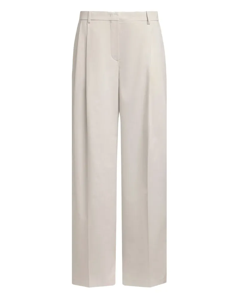 12 STOREEZ Wide-Leg-Hose mit Bundfalten - Grau Grau