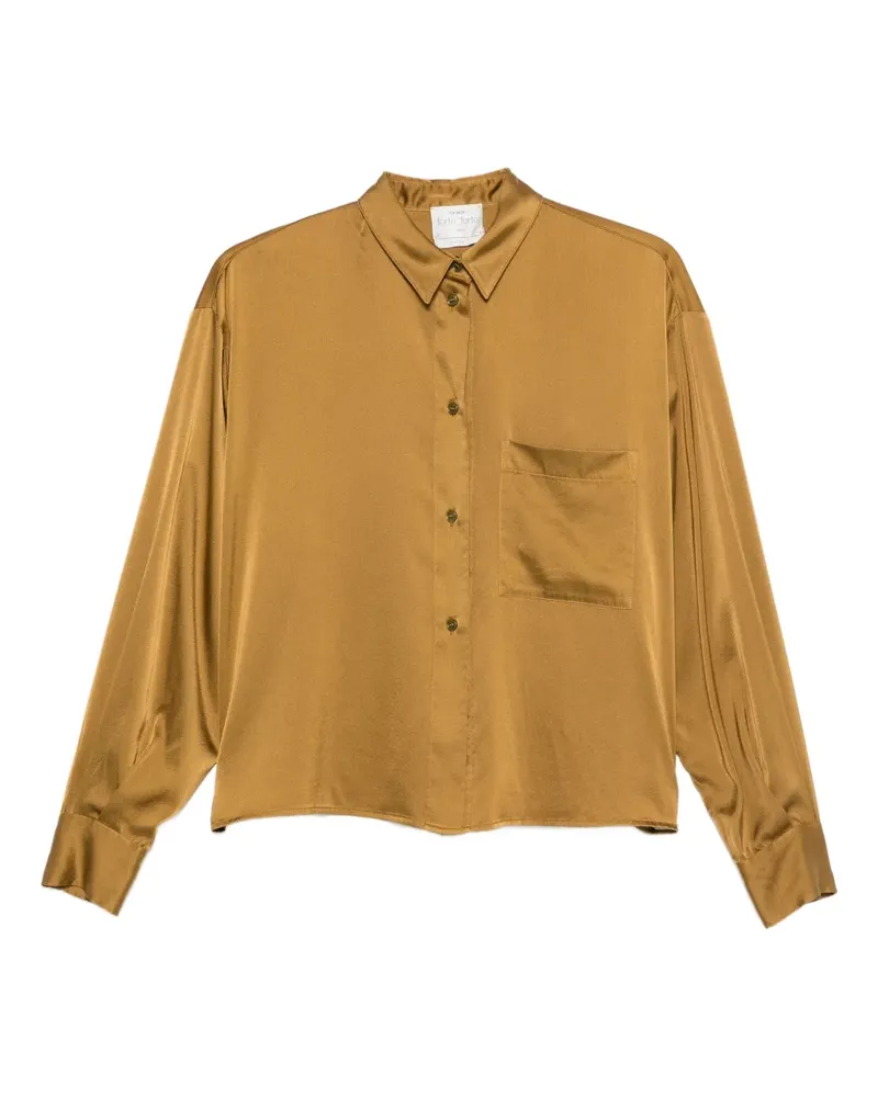 forte_forte Hemd aus Satin - Gold Gold