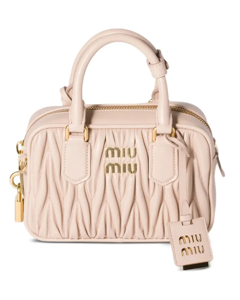 Miu Miu Mini Arcadie Tasche aus Matelasse-Leder - Rosa Rosa