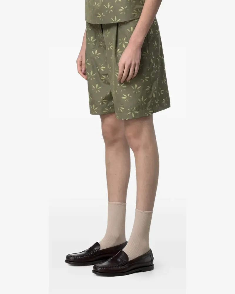 K-Way Larose jacquard-embroidered shorts - Grün Grün