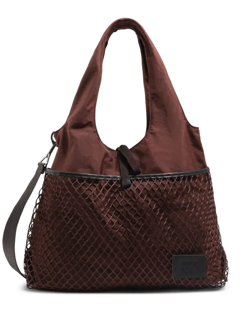 BIMBA Y LOLA Mittelgroße Schultertasche mit Netzeinsatz - Braun Braun